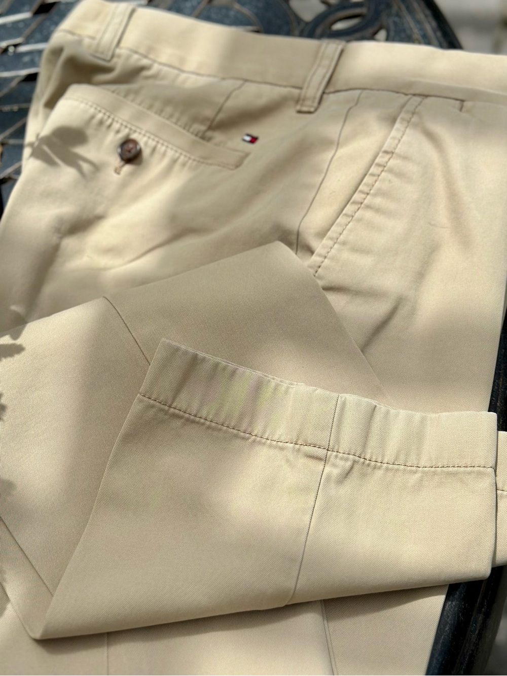 Tommy Hilfiger Tailored Fit Khaki Chino Pants 32 x 34 Men’s Beige - Picture 5 of 8